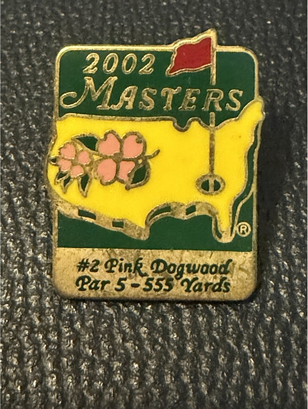 Augusta National Masters Tournament 2002 Masters Pin Hole # 2 Tiger Woods